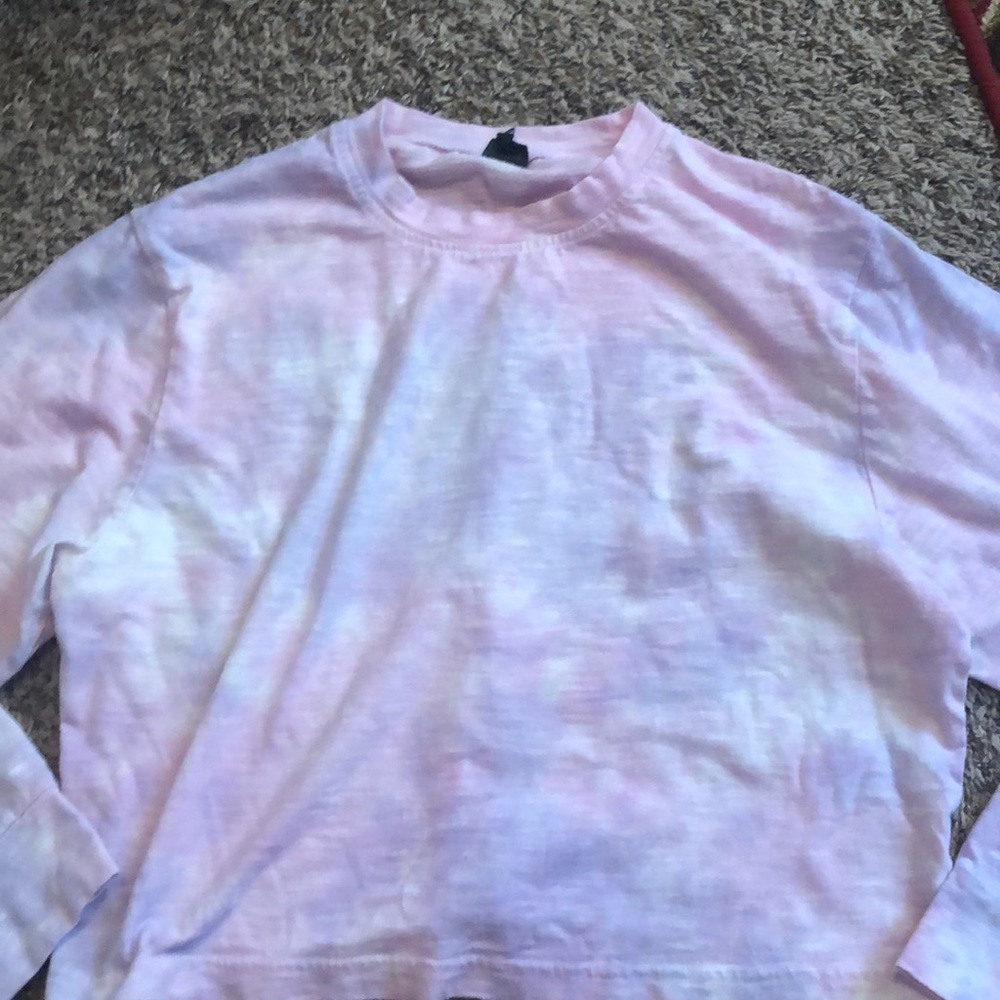 Cropped tie dye tee